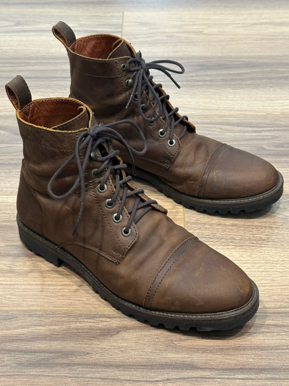 Portland Leather Goods Patina Breaker Boots in Canyon Brown Size Mens 12 - Picture 3 of 11